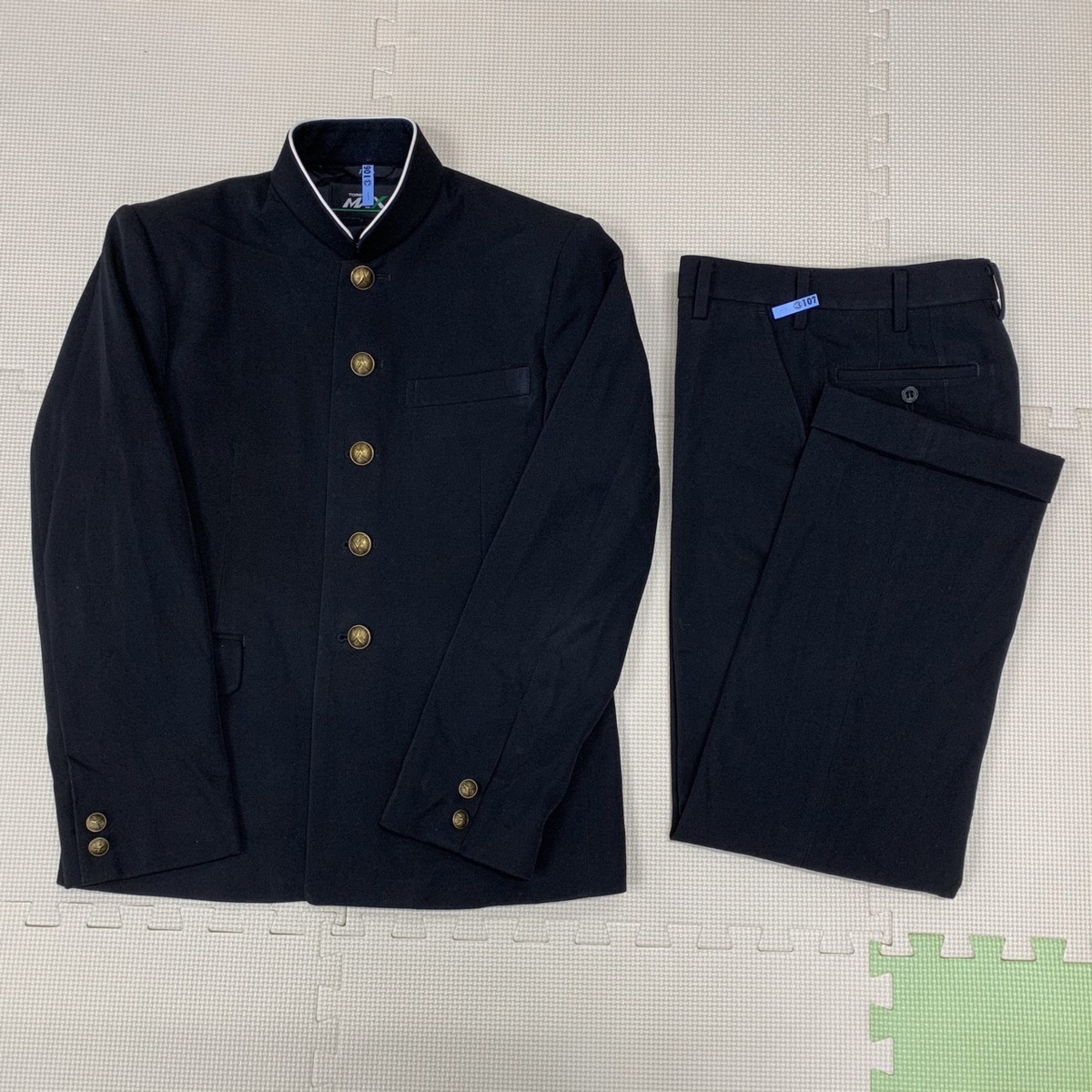 黒 上下セット 学ラン 学生服 標準型学生服 詰襟 A体(標準) スクール 