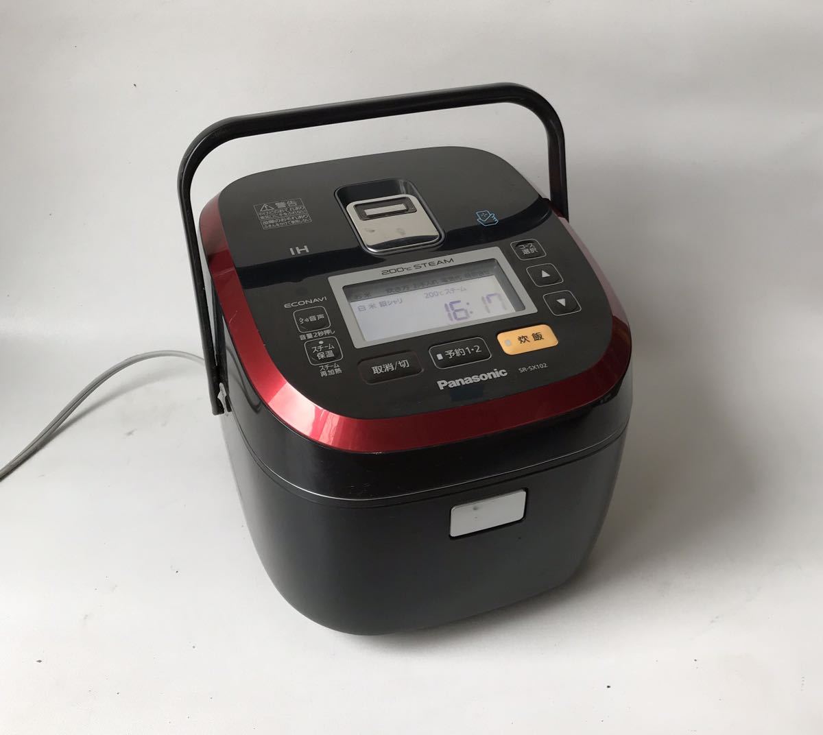 Panasonic パナソニック◆スチームIHジャー炊飯器 SR-SX102 2012年製 5.5合炊き 1.0L 中古電源確認済み