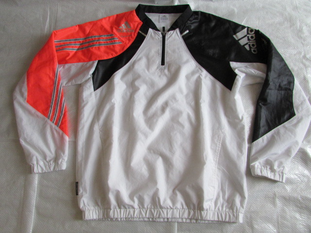 【正規品】 Lサイズ 使用少ない きれい adidas professional アディダス プロフェッショナル メッシュ裏地 1/4ジップ ウインド ジャケット ホワイト系(コート、ジャケット)｜売買されたオークション情報、yahoo 大人用