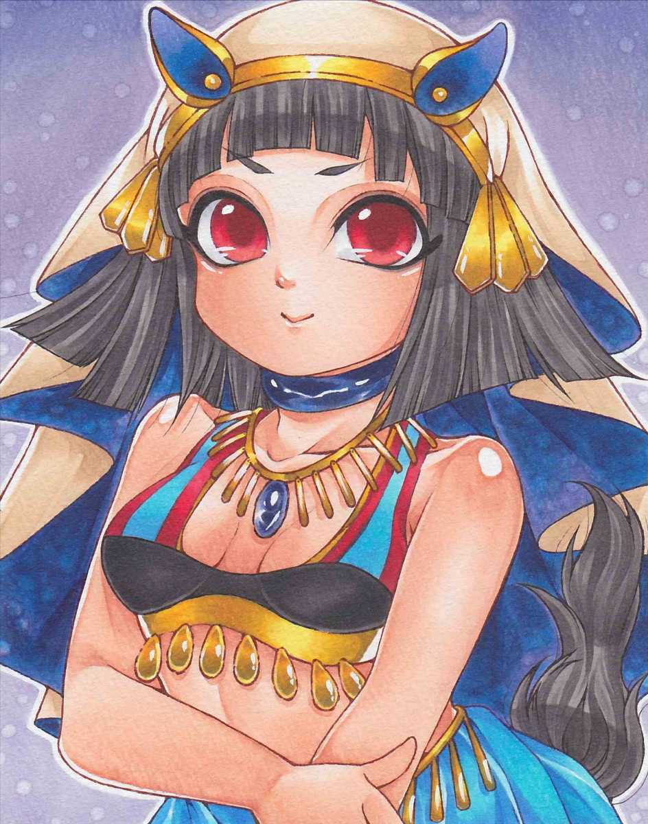 手描きイラスト オリジナル92 バステトちゃん F0サイズ 手描きイラスト 売買されたオークション情報 Yahooの商品情報をアーカイブ公開 オークファン Aucfan Com