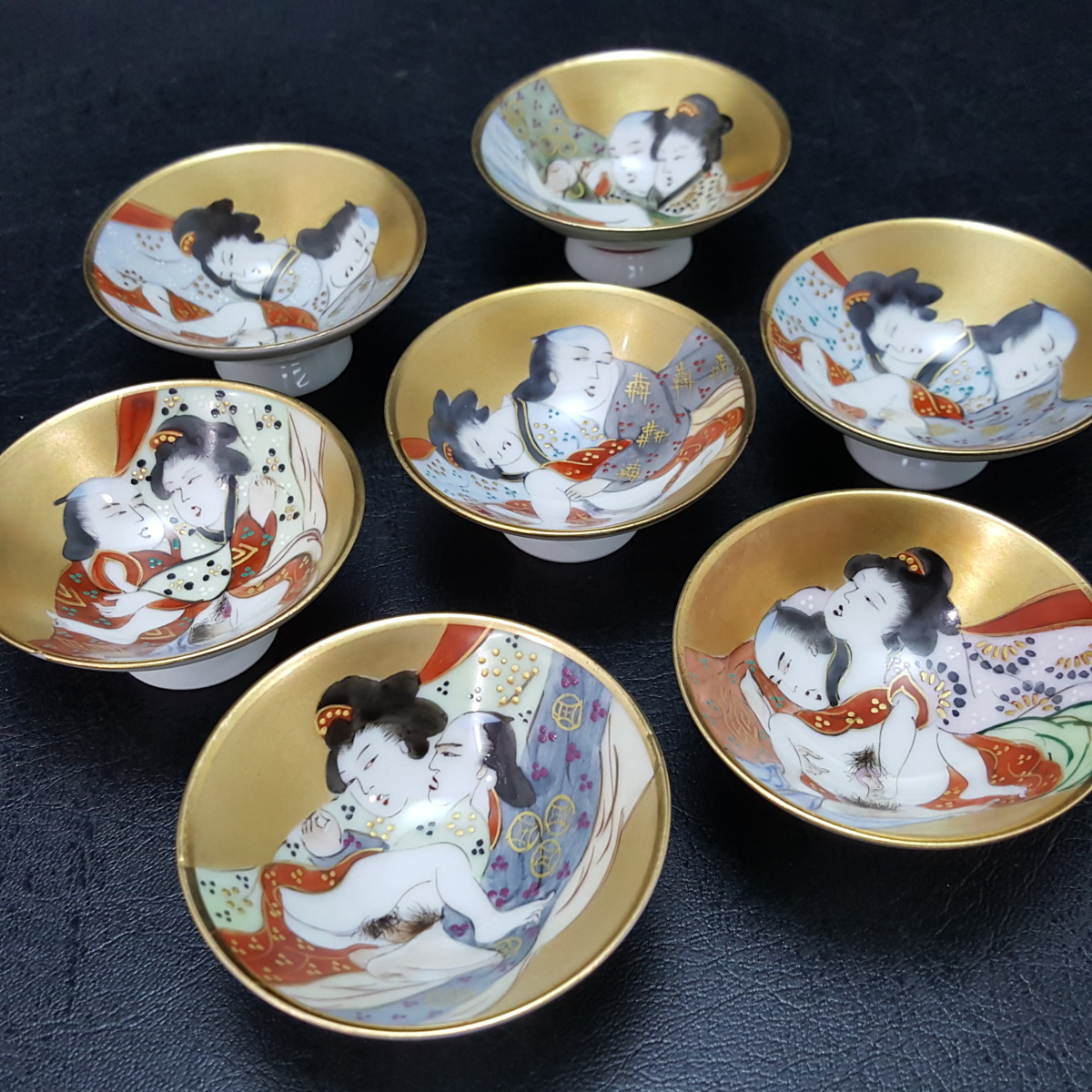 九谷焼 春画 盃 酒器 - ぐい呑み 浮世絵 Yahoo!オークション お猪口 7