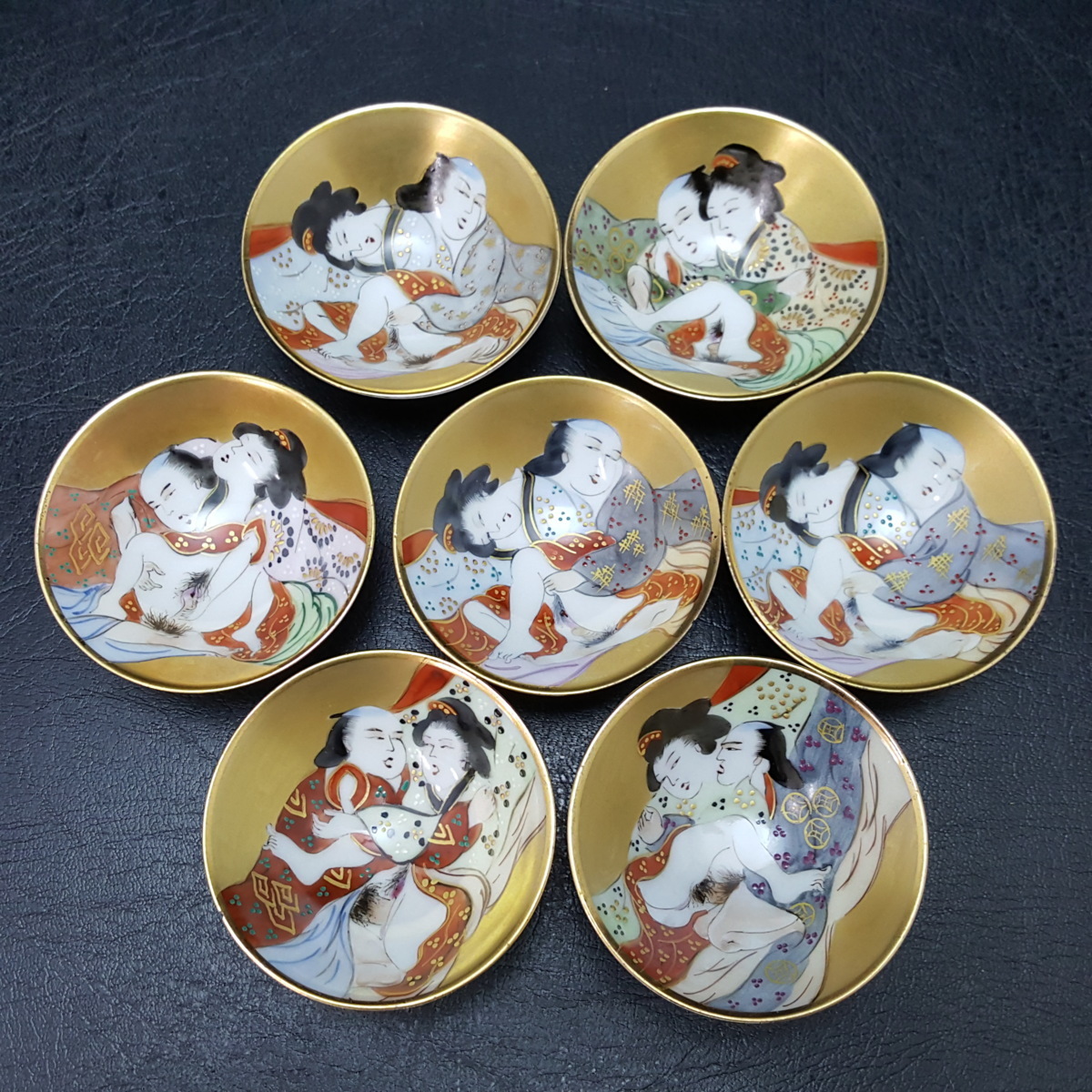 九谷焼 春画 盃 酒器 - ぐい呑み 浮世絵 Yahoo!オークション お猪口 7
