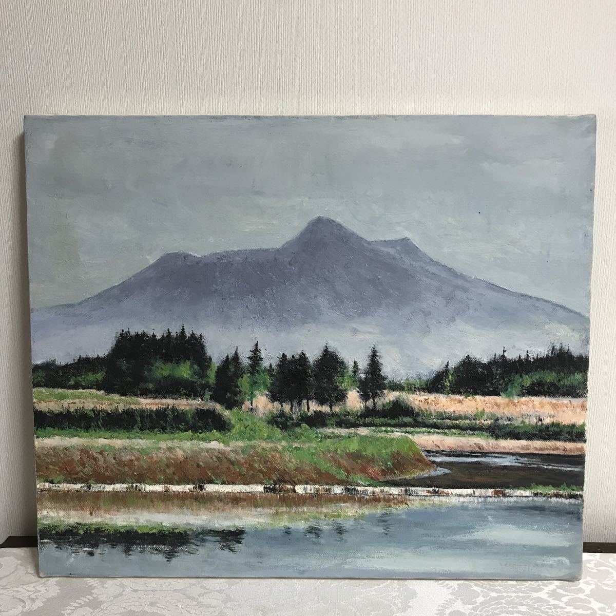 低価，100%新品 オリジナルの油絵 早春の筑波山 F8(自然、風景画)｜売買されたオークション情報、yahooの商品情報をアーカイブ公開 - オークファン 自然、風景画