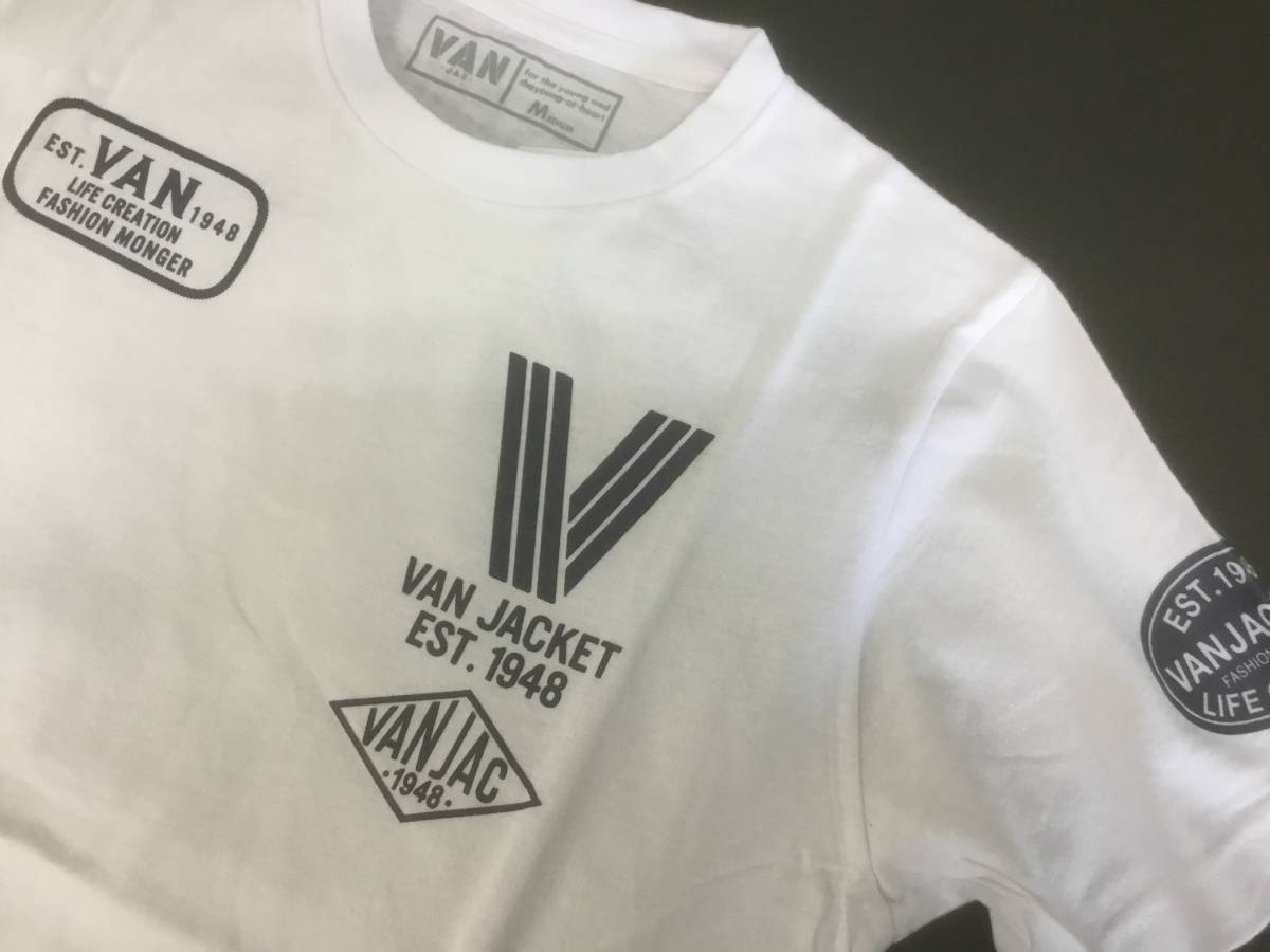 送料無料！デッドストックアイテム 限定 VAN JAC ヴァンヂャケット GRAPHICS COLLECTION VANオリジナルロゴプリントTシャツ VAN JACKET INC