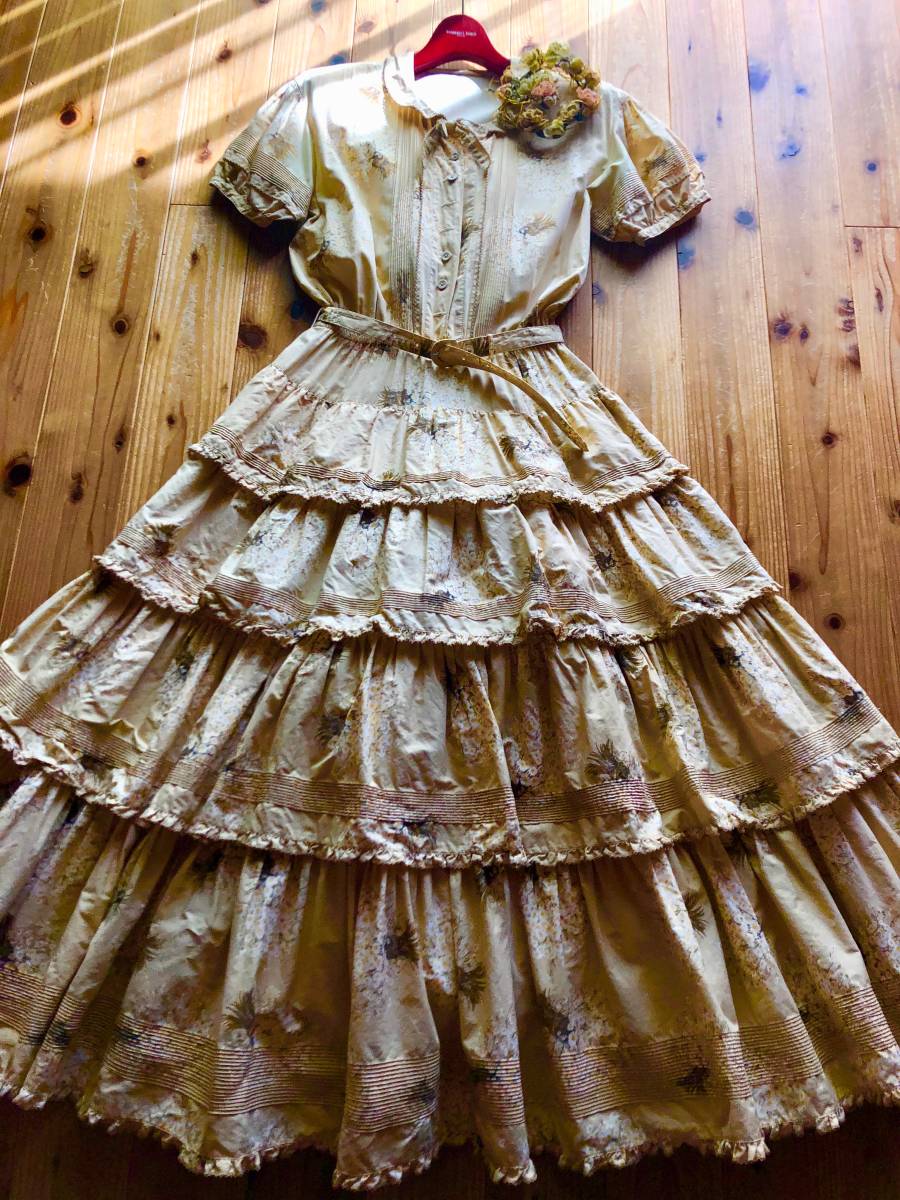 ピンクハウス 綿 お花ブーケpt 被せ段々 ワンピース 淡ベージュ ワンピース ロング 売買されたオークション情報 Yahooの商品情報をアーカイブ公開 オークファン Aucfan Com