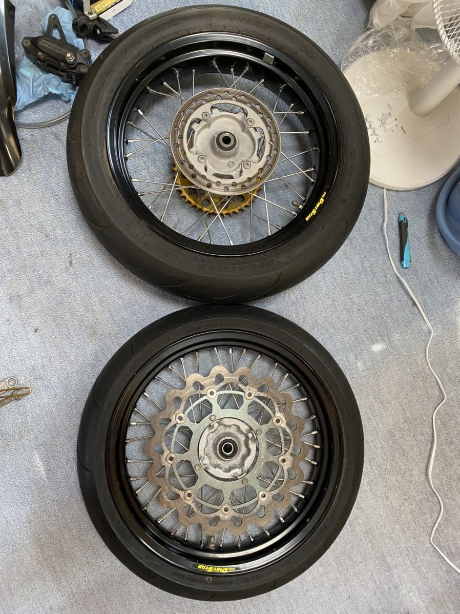 XR250 DID製 前後セット CRM250 MD30用モタードホイール＆タイヤ Yahoo 