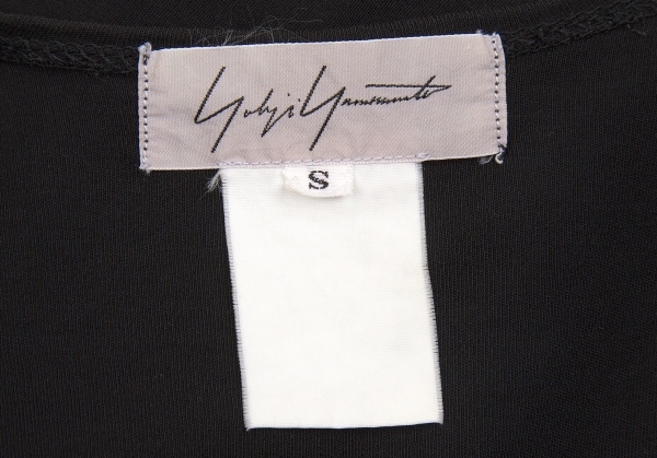 ヨウジヤマモト ファムYohji Yamamoto FEMME ストレッチノースリーブワンピース 黒S Yamamoto FEMME | 0 2018-19 ウール
