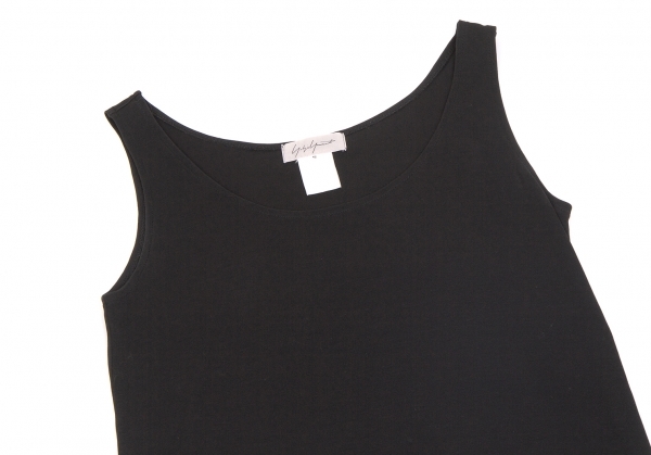 ヨウジヤマモト ファムYohji Yamamoto FEMME ストレッチノースリーブワンピース 黒S Yamamoto FEMME | 0 2018-19 ウール