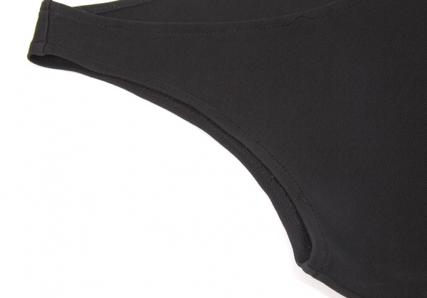 ヨウジヤマモト ファムYohji Yamamoto FEMME ストレッチノースリーブワンピース 黒S Yamamoto FEMME | 0 2018-19 ウール