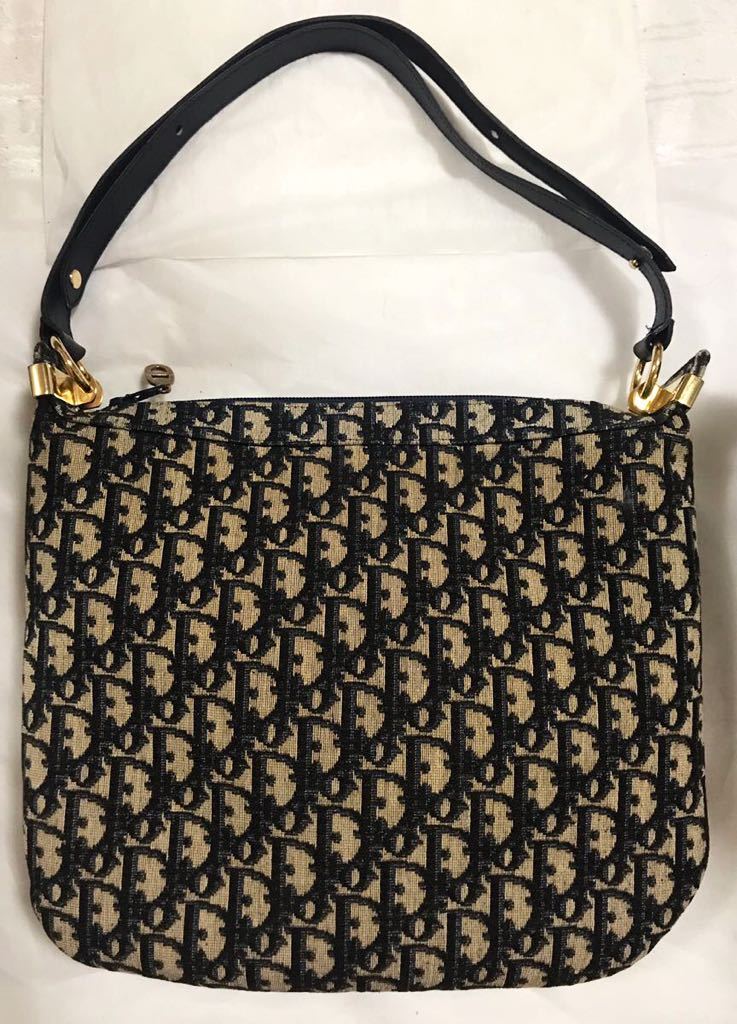 ◇Y1493 Dior ディオール トロッター柄 キャンバス レザー ショルダー
