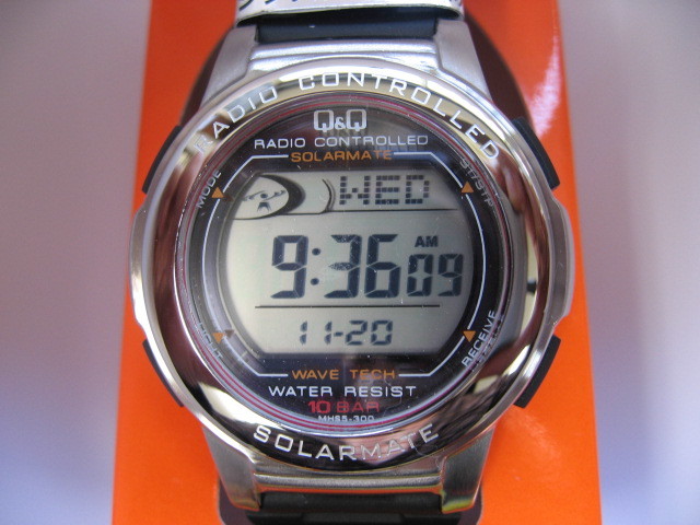 ●新品　シチズン Q&Q　デジタルソーラー電波時計【MHS5-300】１/１００秒　クロノグラフ　アラーム　ライト　10気圧防水　税込●_1