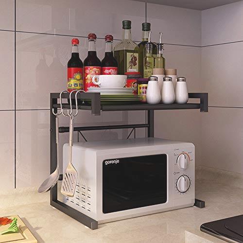 レンジ上ラック : 伸縮式 伸縮 幅 吸盤固定 レンジ台 43-65cm 工具なし5 クーポン利用で2599円レンジ上ラック 幅39-65cm 2段式 43-65CM幅伸縮式対応 電子レンジ上ラック レンジラック 2段