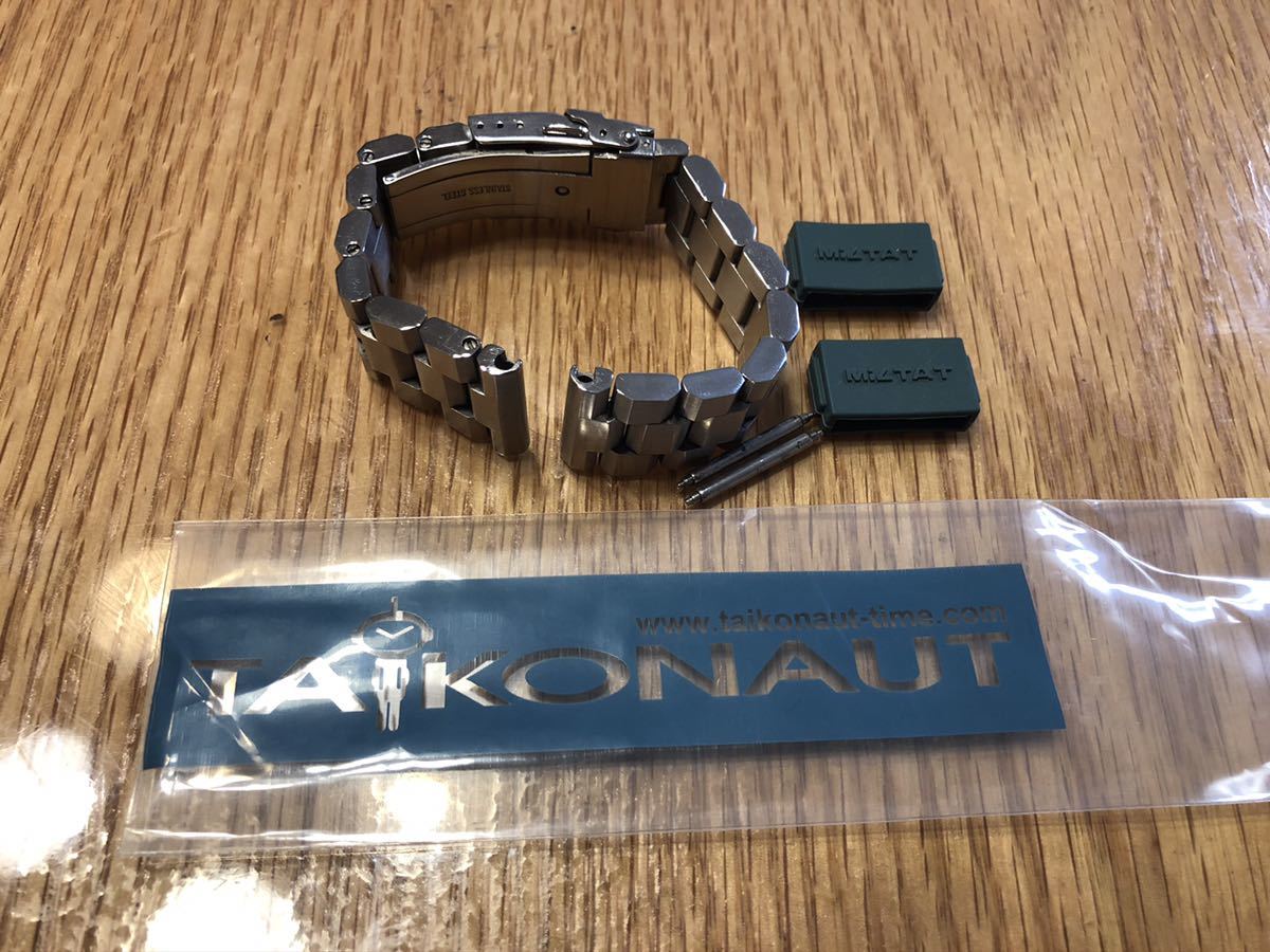 タイコノート 22mm メタル時計バンド ヘクサッド SEIKO ツナ缶 sbbn017