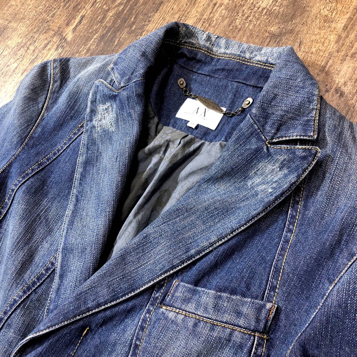 QF33○ARMANI EXCHANGE○ インディゴブルー M アルマーニ 