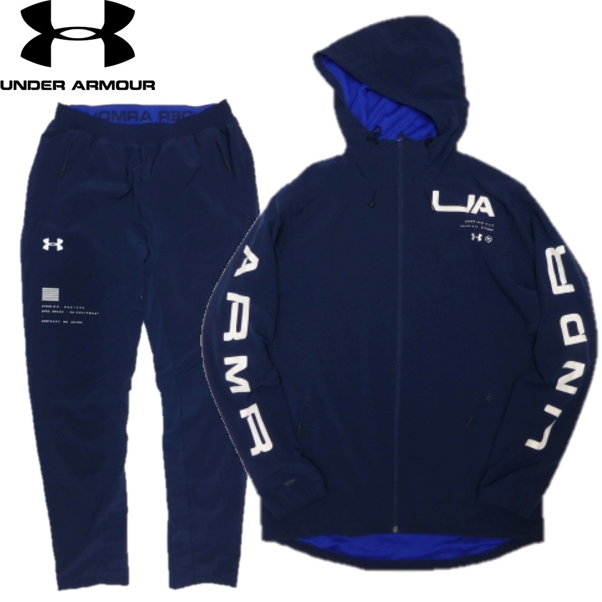  23 100円 UNDER ARMOUR アンダーアーマー 撥水 ストレッチ ウーブンフルジップ ジャケット ウーブンパンツ 上下セット セットアップ M(その他)｜売買されたオークション情報、yahooの商品情報をア ナイロン