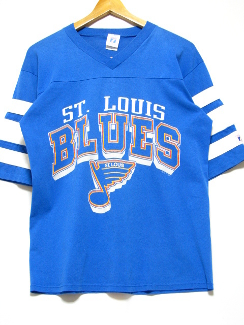 激安大特価，激安大特価，HOT ＠アメリカ製 LOGO７ NHLセントルイスブルース St.Louis Blues Tシャツt590 青 ミズーリ州 ナショナルホッケーリーグ(アイスホッケー)｜売買されたオークション情報、yahooの商品情報をアーカイブ公 アイスホッケー