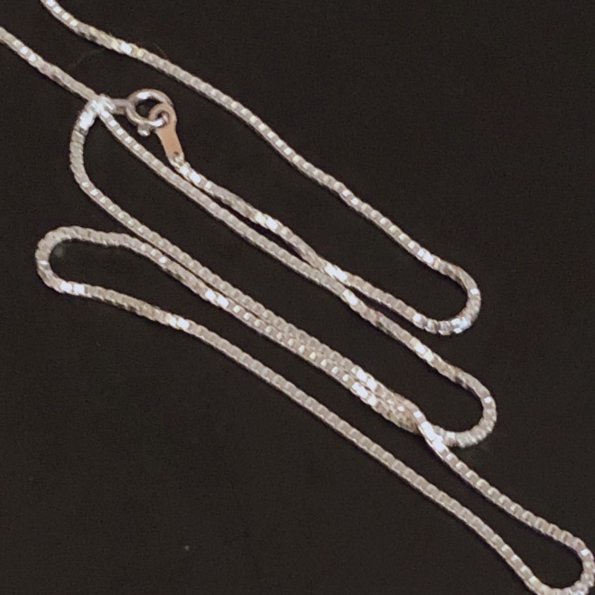 k18WG 重量約3.2g 長さ約42cmホワイトゴールド ベネチアンチェーン 美品 アクセサリー 1円スタート 売り切り_4
