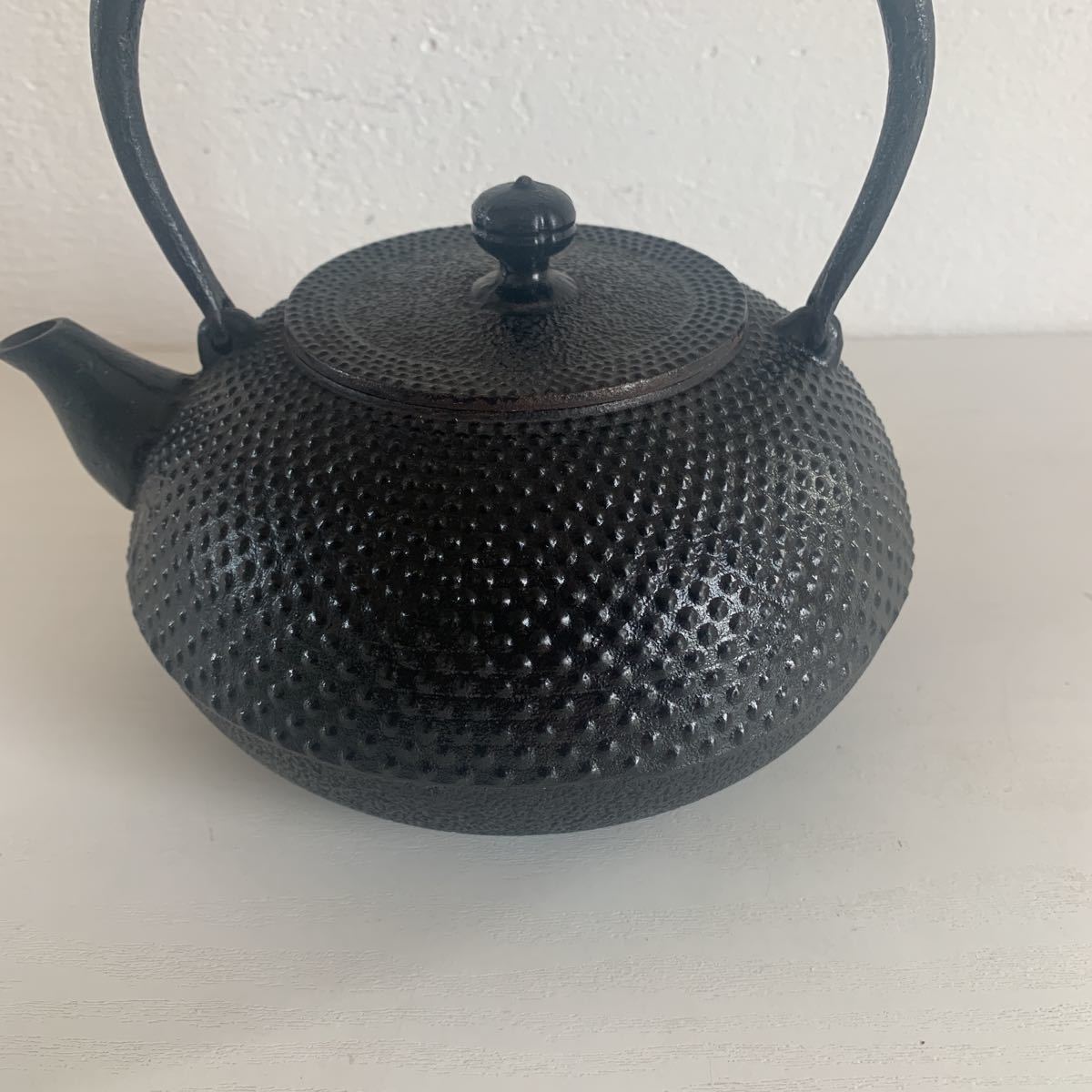 南部鉄器 岩鋳 鉄瓶 急須 茶道具 黒焼付 鉄瓶兼用急須 鉄器 昭和レトロ |