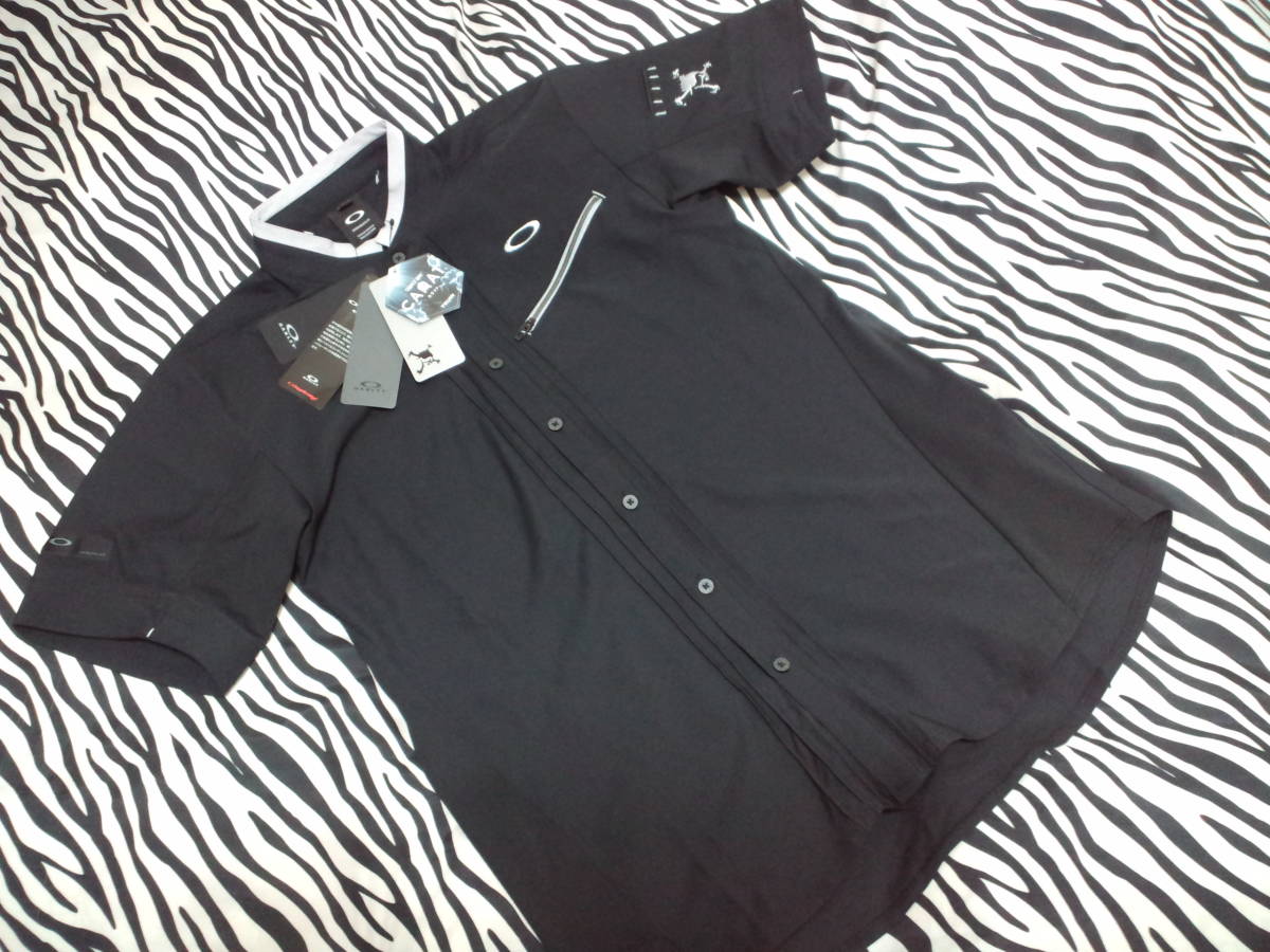 数量限定，定番 401921JP ①黒 OAKLEY オークリー 日本Ｌ 半袖シャツ スカル 撥水 ストレッチ SKULL TUCK BAND SHIRTS(オークリー)｜売買されたオークション情報、yahooの商品情報をアーカイブ公開 - オークファン シャツ