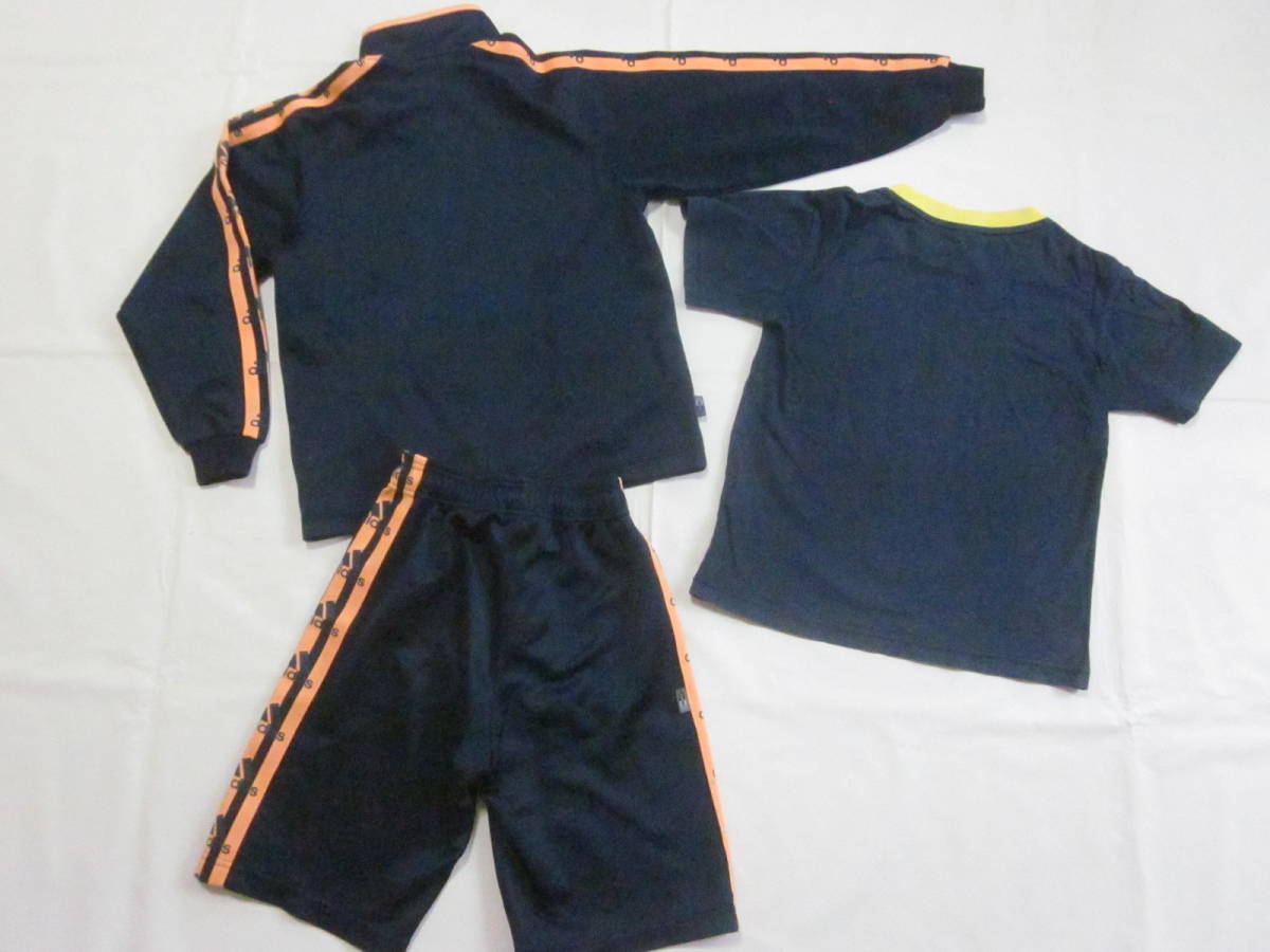 送料無料 120 130 男の子 adidas アディダス 3点 ジャージ上下 半袖T 
