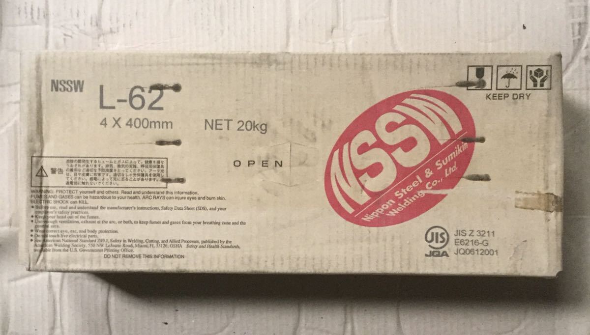 高張力鋼用 L-62 4.0mm 20kg 溶接棒 溶接ワイヤ 溶接 1 | 溶接棒 5kg L-60 当日出荷 通販