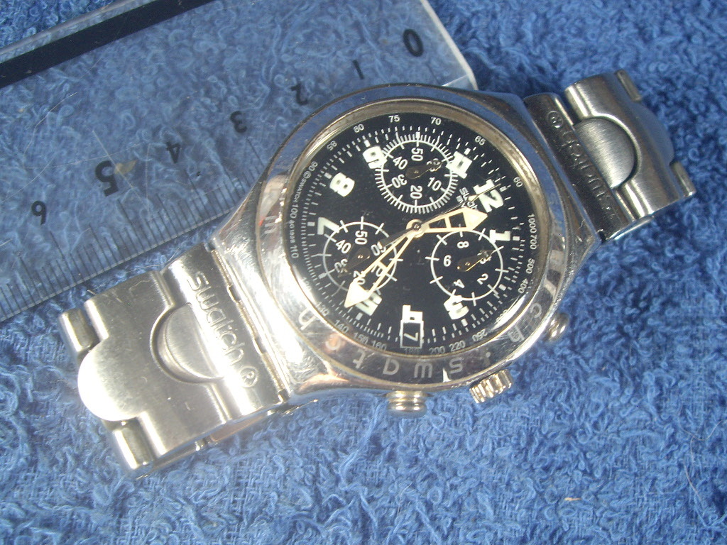 中古 Swatch クロノグラフ クォーツ スウォッチ クォーツ - KAICCO 