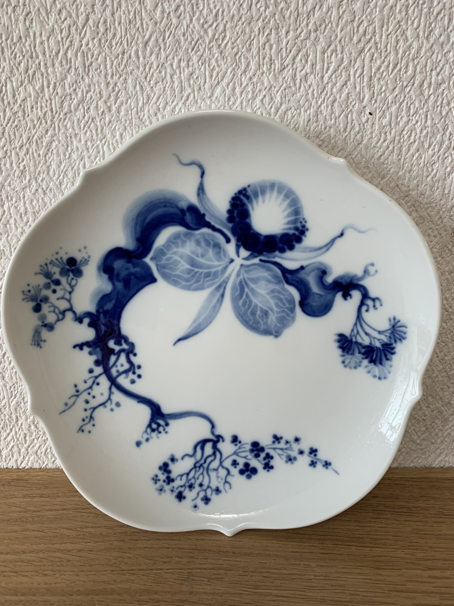 6-89 【比較的美品】 MEISSEN マイセン 23501 ブルーオーキッド 蘭の花