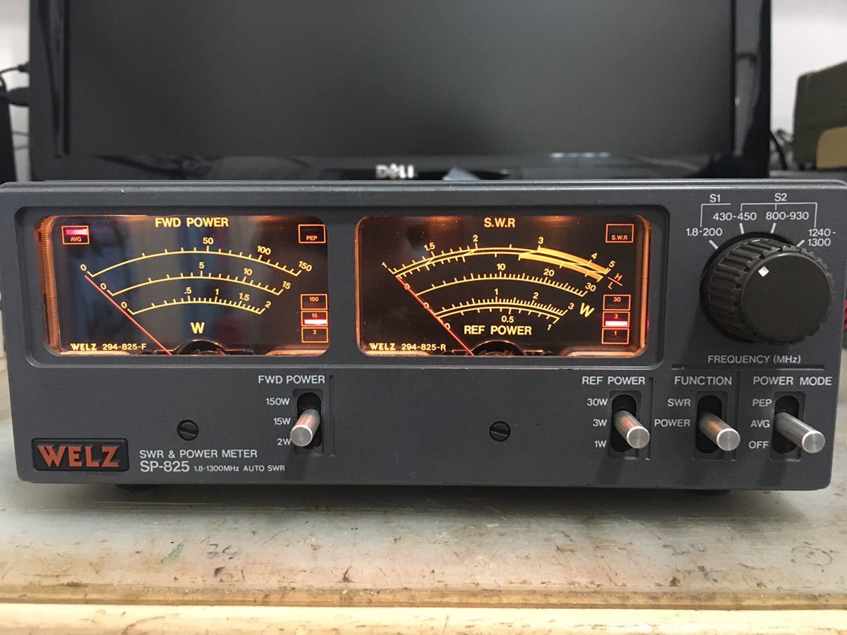 WELZ SWR POWER METER SP-825 HF/50/144/430/900/1200MHz パワー計