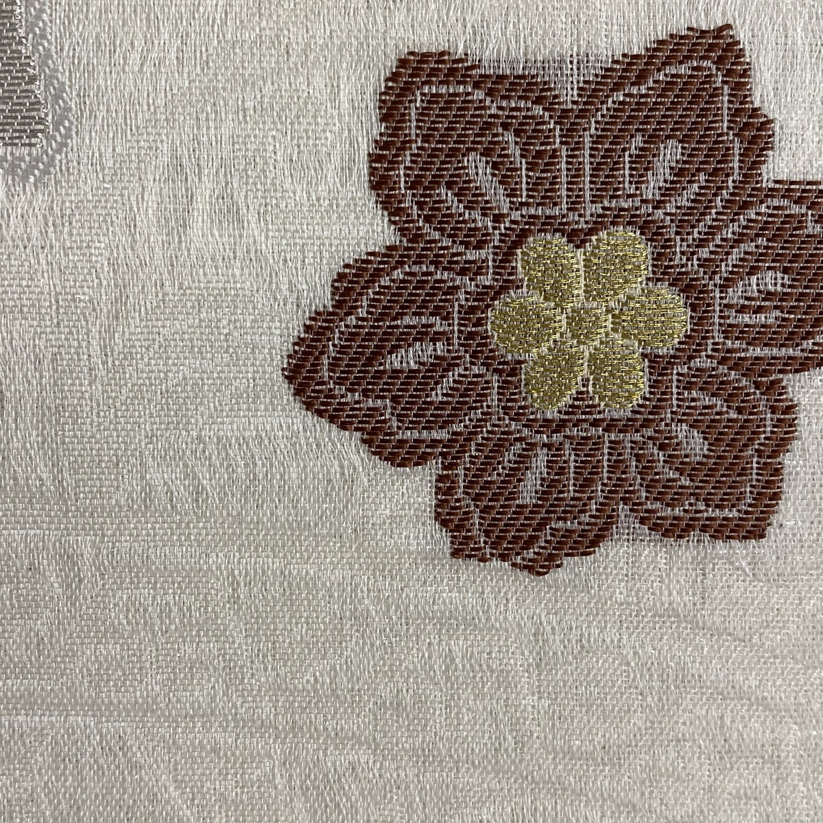 袋帯 美品 名品 夏帯 花唐草 花柄 金糸 銀糸 白 六通 正絹 【