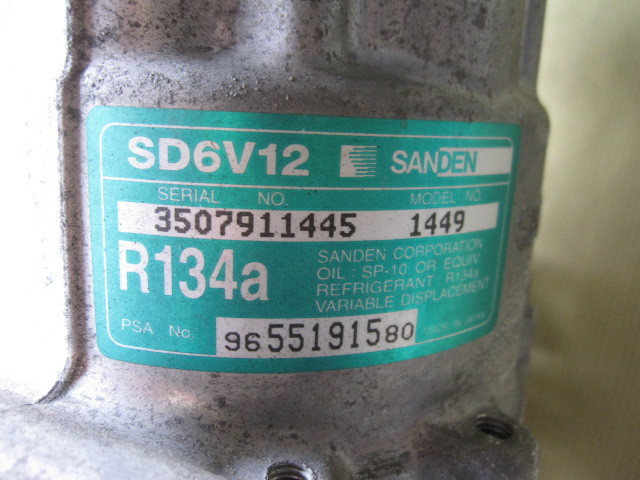 プジョー 307 SW GH-3EHRFN エアコンコンプレッサー