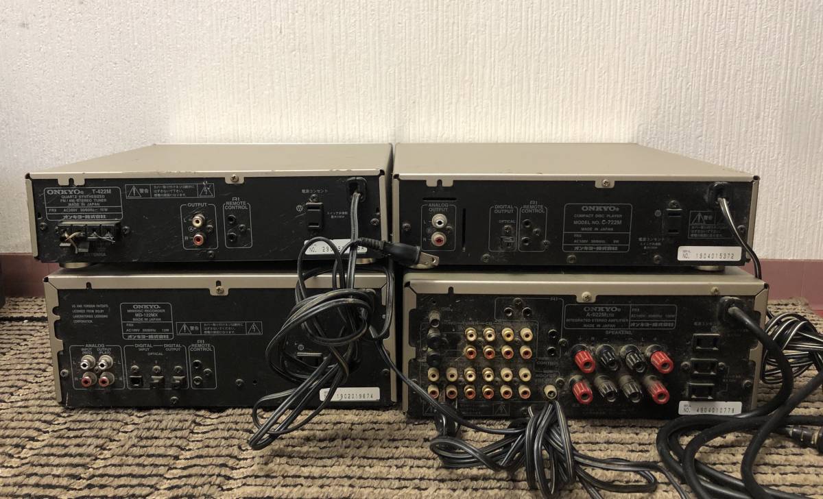 ◇ONKYO T-422M/C-722M/A-922MLTD/MD-122MX デッキ4台まとめ 通電OK