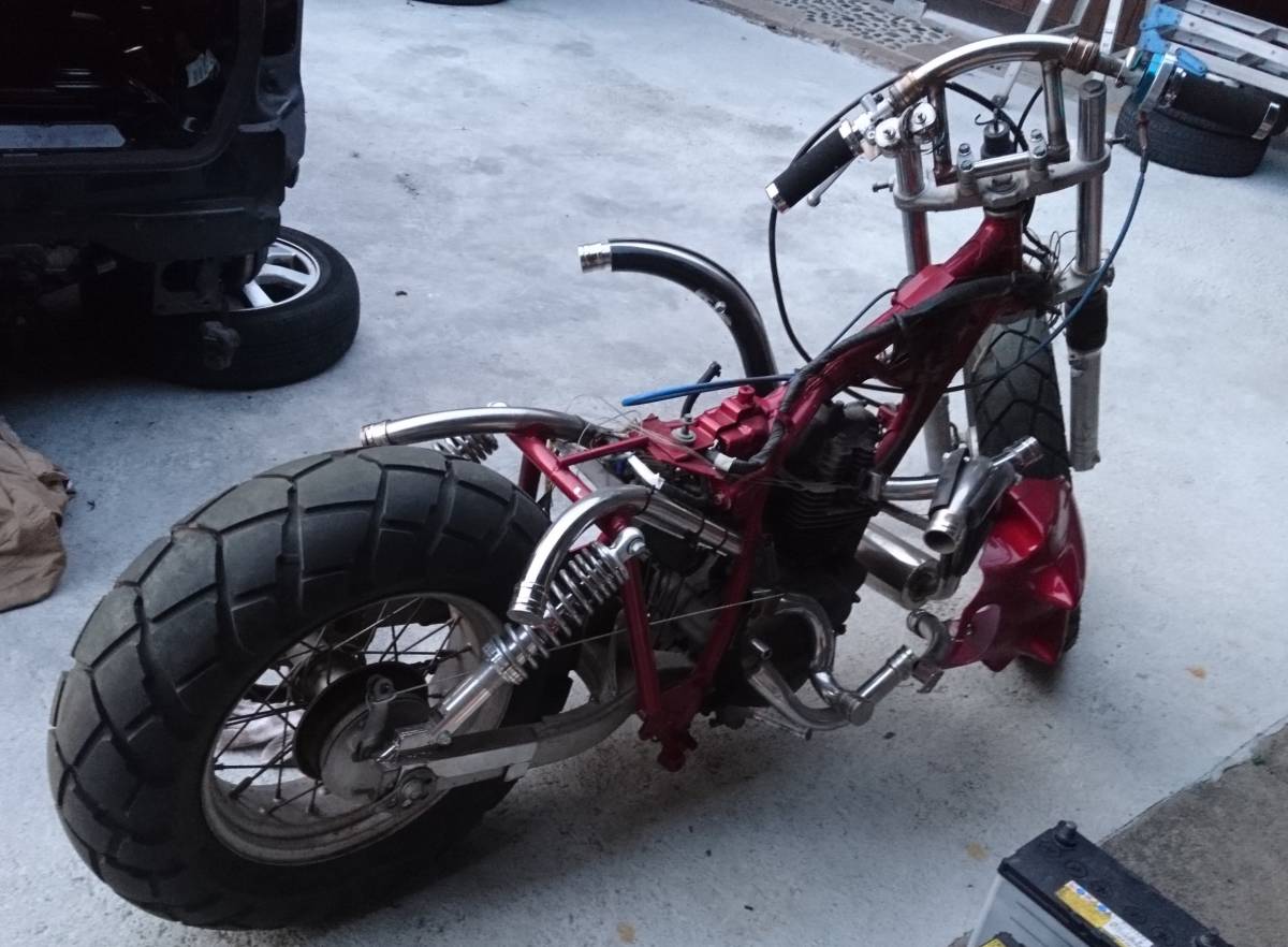 ワンオフ？ ステンレス？ マフラー TW200 汎用 流用に 2JL-032