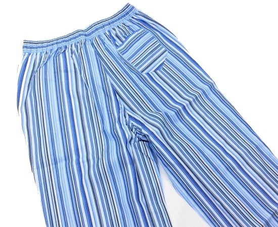 ※6706新品 春夏 ポールスミス マルチストライプ ロングパンツ 【 M 】 青系 デザインパンツ Paul Smith メンズ