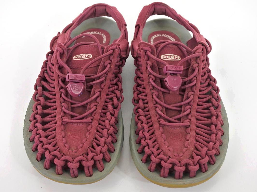 KEEN キーン 1017046 スウェード オープンエアスニーカー サンダル size23/ボルドー ■◆ ☆ afb9