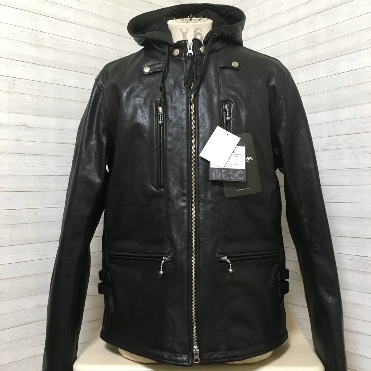 2026，新品 KADOYA カドヤ 1190 EURO CAPP ユーロカップ 山羊革 レザー ライダース ジャケット パーカー フード取り外し可能 黒 3L 品(XLサイズ以上)｜売買されたオークション情報、yahooの商品情報をアーカイブ 男性用