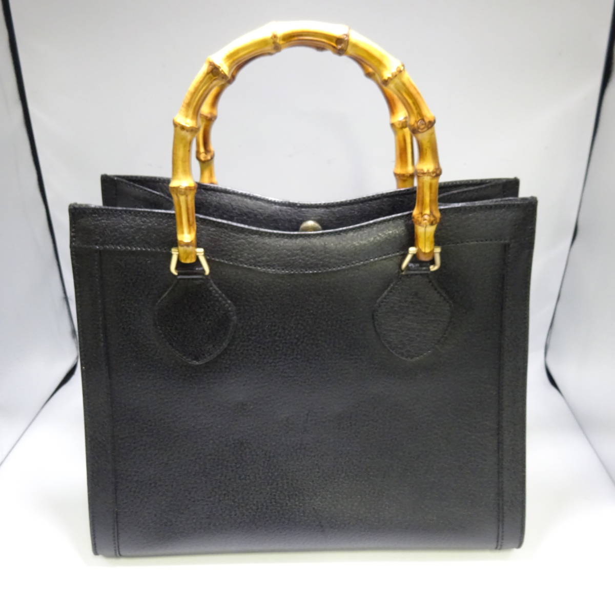 バンブー グッチ 002 レザー 0 GUCCI ハンドバッグ 1円 0260 ゴールド 