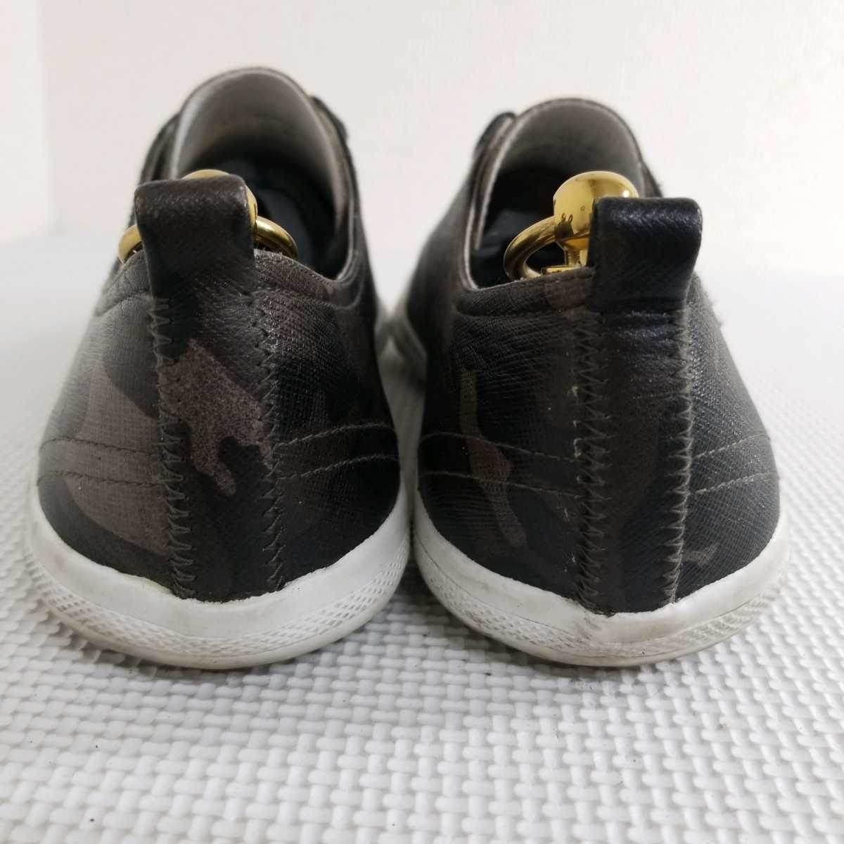 1円START ◇ 高級感溢れる！！ PRADA プラダ カモフラ柄 スニーカー 