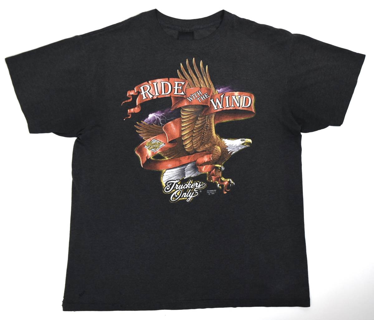 3d emblemThe Last FrontierトラックTシャツ 1990 レア 90s Truckers