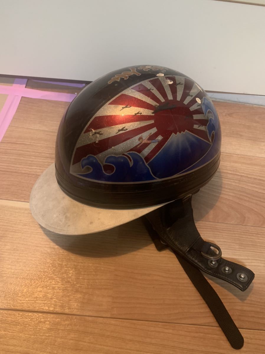 当時物 希少 立花 タチバナタマゴ型本革三つボタン カスタムコルク半 希少
