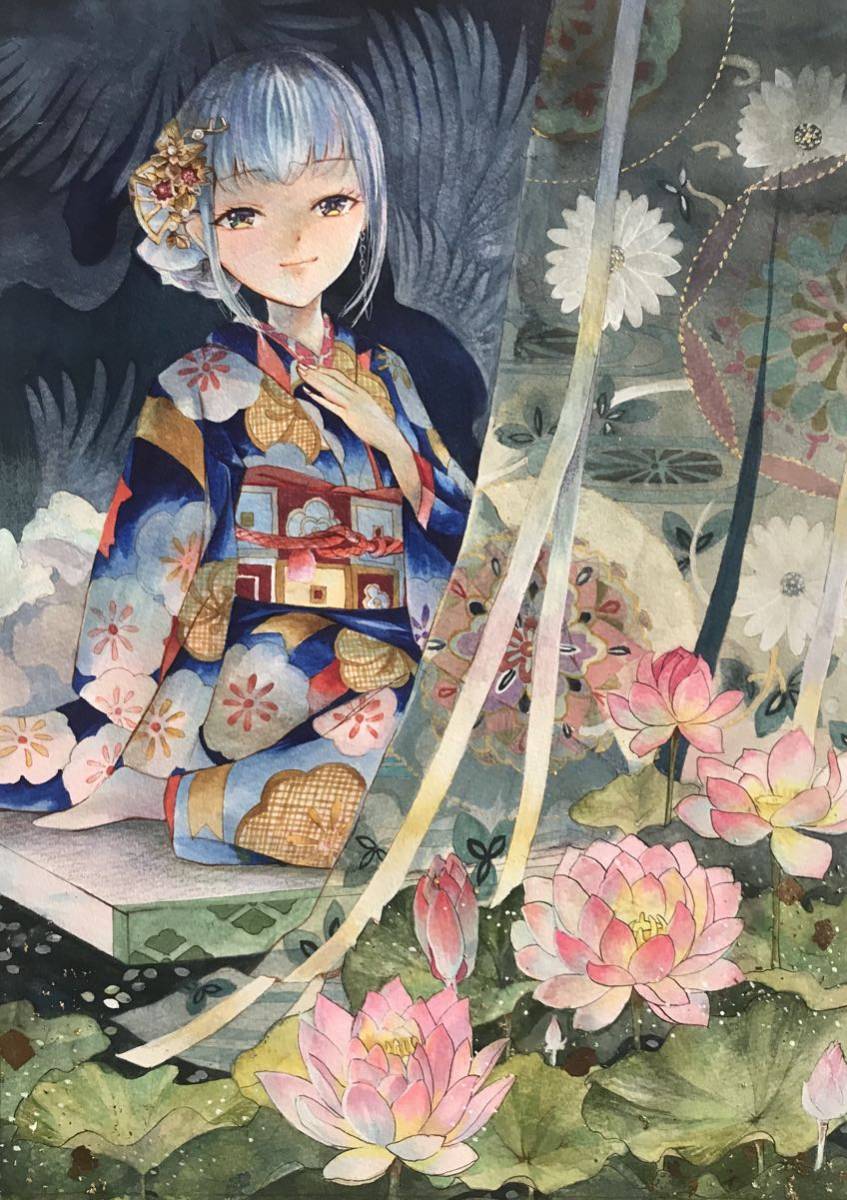 手描きイラスト オリジナル 和風 手描きイラスト 売買されたオークション情報 Yahooの商品情報をアーカイブ公開 オークファン Aucfan Com