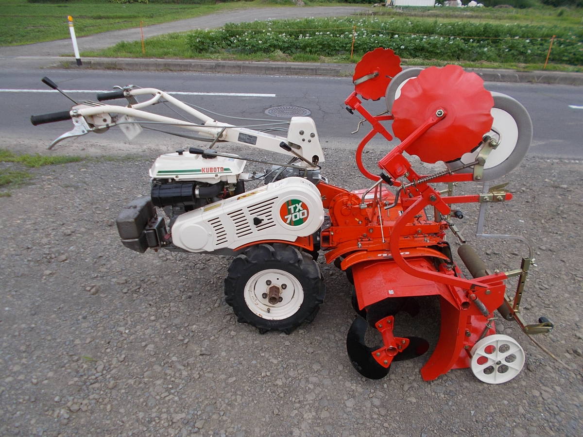 クボタ管理機 TX700 マルチャー マルチ張り 動作確認済み 快調です 