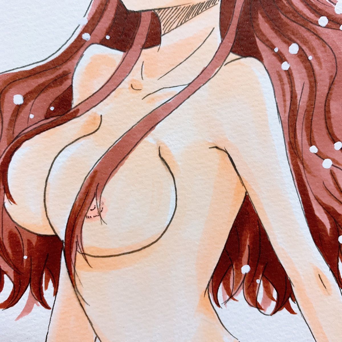 手描きイラスト オリジナル エッチな女の子 手描き カラーイラスト オリジナル セクシー おっぱい 巨乳 裸 コピック 一点物 手描きイラスト 売買されたオークション情報 Yahooの商品情報をアーカイブ公開 オークファン Aucfan Com