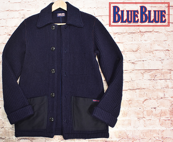 日本製 ブルーブルー BLUE BLUE 圧縮ウールニットブルゾンジャケット 2