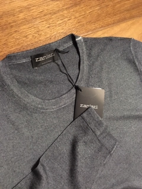 ザニエリ 新品正規品 ZANIERI zanieri 未使用 メルカリ 新品正規品 6.0万円 【ZANIERI / ザニエリ　ウォッシュ加工サマーニット　カシミア×ウール　クルーネックニット】 L（48-50程度） グレー