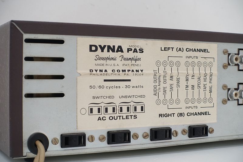 DYNACO ダイナコ - プリアンプ Yahoo!オークション PAS-2 真空管 PAS &frasl; Dynaco N様 横浜市 真空管プリアンプ修理 中古 @45708 真空管式プリアンプ