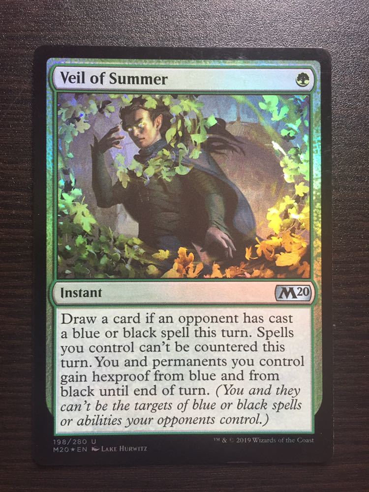 【foil】夏の帳　英語　3枚セット 買い オンライン MTG foil 英語版 夏の帳 Veil of Summer ① 【公式通販】
