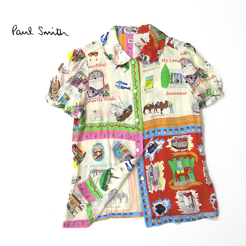Paul Smith 半袖シャツ ポールスミス 総柄 JUNIOR（ポールスミス 