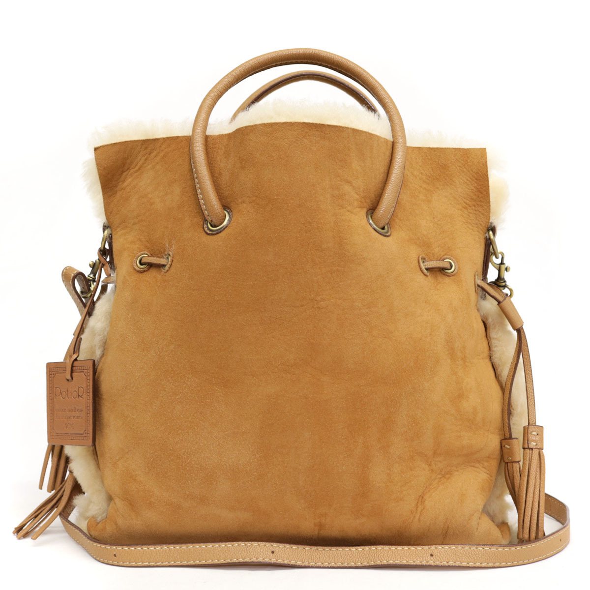 ◇POTIOR ポティオール 2WAYムートンバッグ◇ brown /茶/ブラウン 