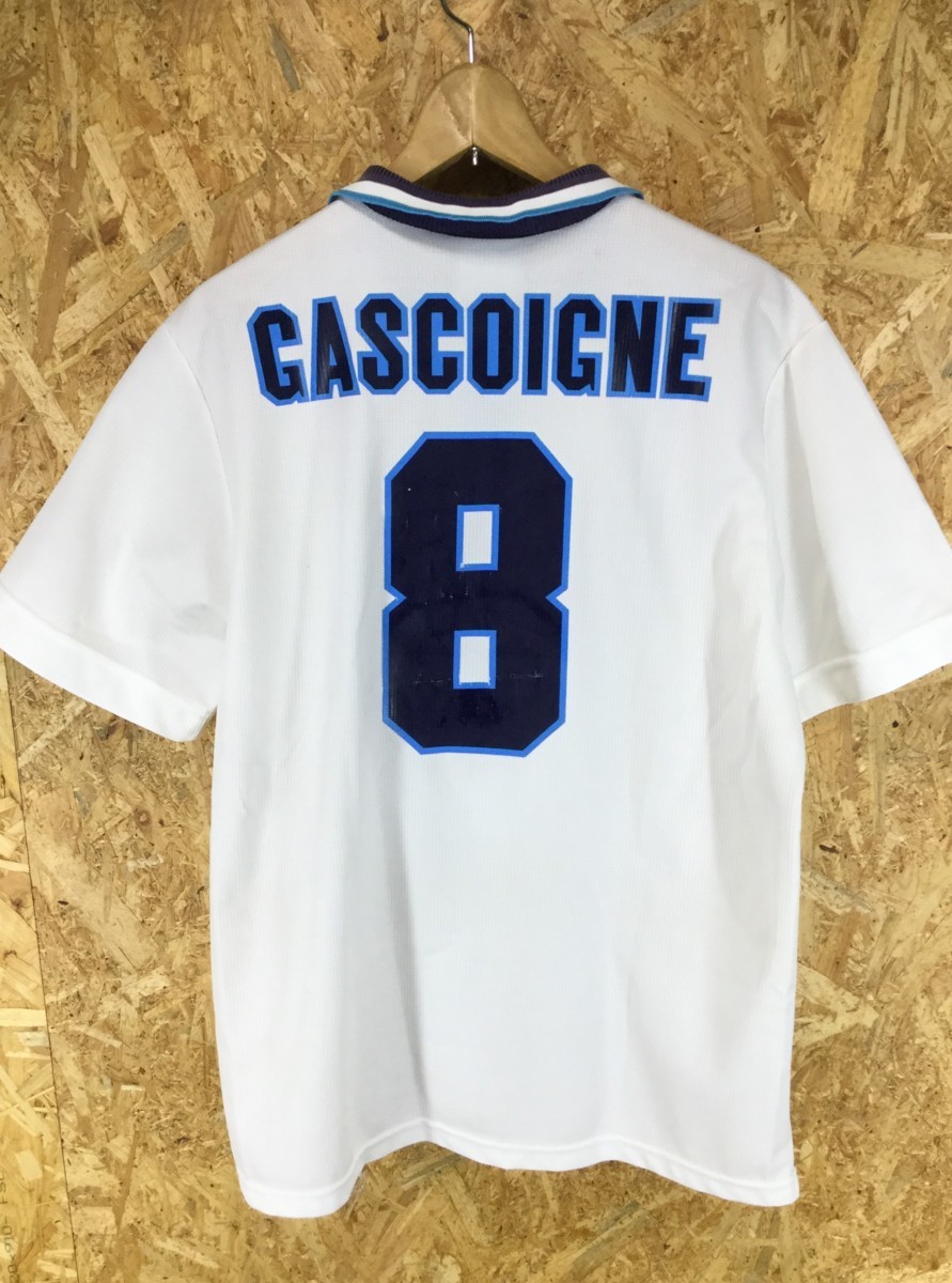 人気SALE，得価 送料198円 イングランド代表 GASCOIGNE ガスコイン ユニフォーム UMBRO製 サイズL 現状品(イングランド)｜売買されたオークション情報、yahooの商品情報をアーカイブ公開 - オークファン ユニフォーム