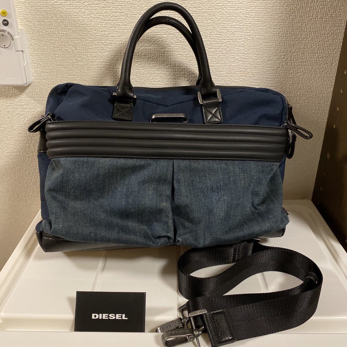 【限定セール，お買い得】 DIESEL ディーゼル 2way ショルダー ハンド バッグ ネイビー ビジネスバッグ(かばん、バッグ)｜売買されたオークション情報、yahooの商品情報をアーカイブ公開 - オークファン かばん、バッグ